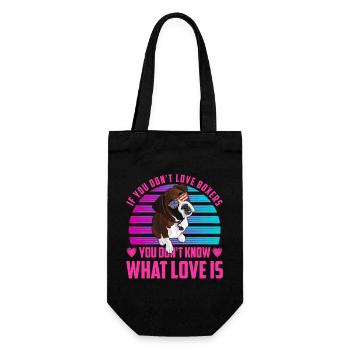 Boxer Funny Saying Love - Gift Bag for Bottles - black - Front
