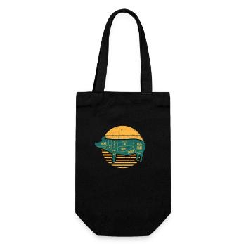 Pulled Pork Pieces of Meat Chef BBQ Grilling Chef - Gift Bag for Bottles - black - Front
