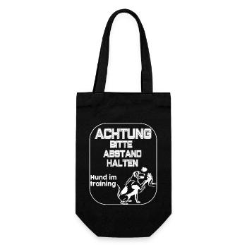 Hundetrainerin Hundetrainer Dog Hund Training - Geschenkbeutel für Flaschen - Schwarz - Vorne