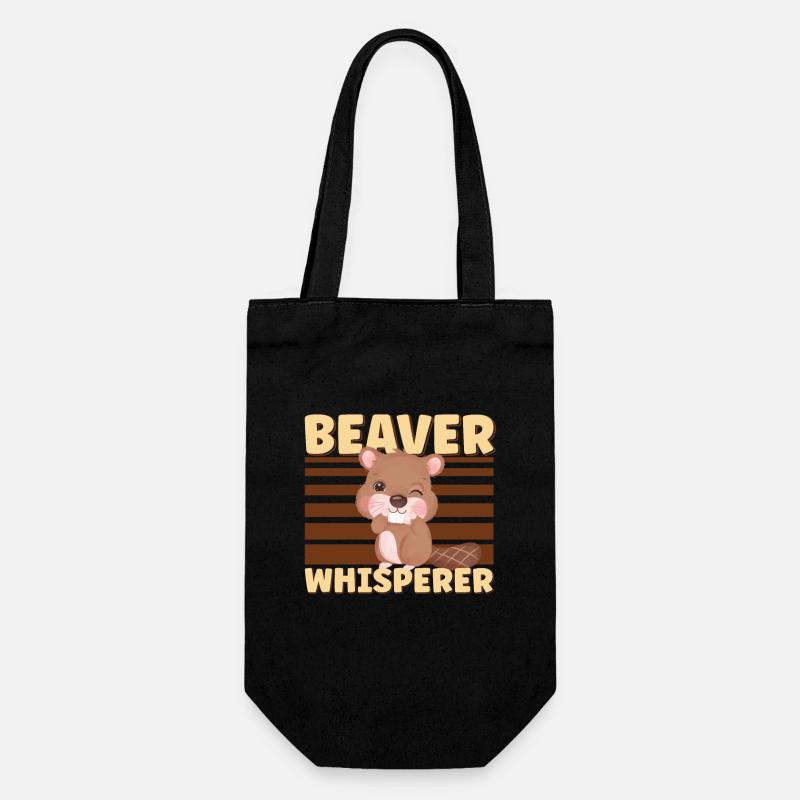Beaver Fan Beaver Lovers Funny Beaver Gift - Sac à bouteille - noir