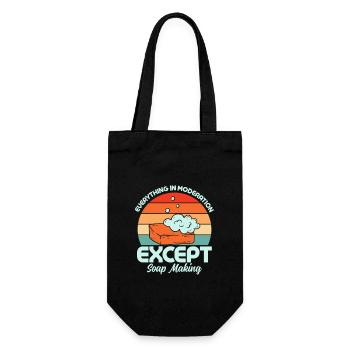 Everything In Moderation Except Soap Making Soapma - Gift Bag for Bottles - black - Front