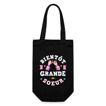 Bientôt Grande Sœur Annonce Grossesse Fille - Sac à bouteille - noir - Devant