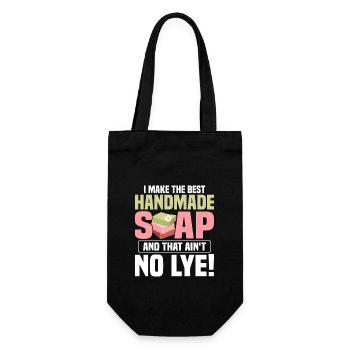 I Make The Best Handmade Soap Soapmaking Soapmaker - Geschenkbeutel für Flaschen - Schwarz - Vorne
