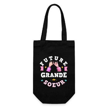 Future Grande Sœur Annonce Grossesse Fille - Sac à bouteille - noir - Devant