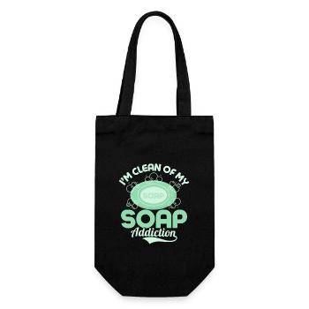 I'm Clean Of My Soap Addiction. Soapmaking Soapmak - Gift Bag for Bottles - black - Front