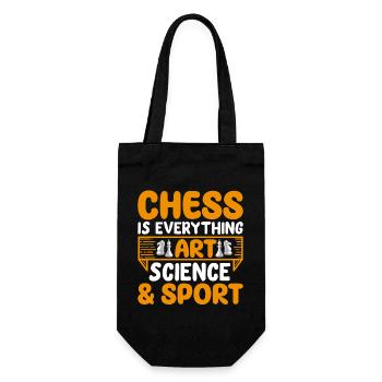 Schach Figuren Schachbrett Schachspieler Schach - Geschenkbeutel für Flaschen - Schwarz - Vorne