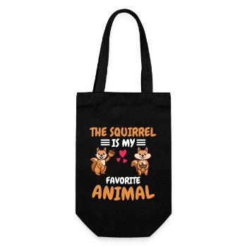 Favorite Animal Animal Funny Gift Squirrel - Gift Bag for Bottles - black - Front