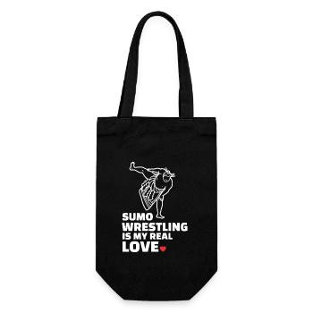 I love sumo wrestling - Gift Bag for Bottles - black - Front