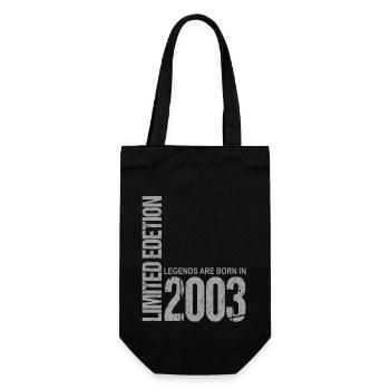 20. Geburtstag Junge Mädchen 20 Jahre 2003 Lustig - Geschenkbeutel für Flaschen - Schwarz - Vorne