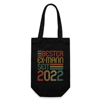 Weltbester Ex-Mann seit 2022 Scheidungs - Geschenkbeutel für Flaschen - Schwarz - Vorne