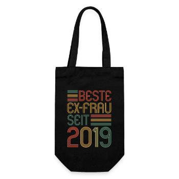 Weltbeste Ex-Frau seit 2019 Scheidungs - Geschenkbeutel für Flaschen - Schwarz - Vorne