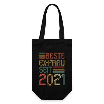 Weltbeste Ex-Frau seit 2021 Scheidungs - Geschenkbeutel für Flaschen - Schwarz - Vorne