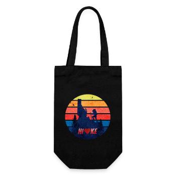 The mountains call and I have to go mountaineer, wa - Gift Bag for Bottles - black - Front
