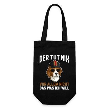 Hund Beagle - Geschenkbeutel für Flaschen - Schwarz - Vorne