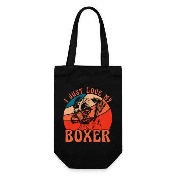 J’adore mon Boxer - Sac à bouteille - noir - Devant