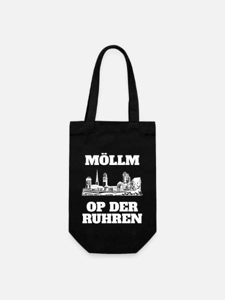 Möllm op der Ruhren Mülheim an der Ruhr Ruhrpott - Geschenkbeutel für Flaschen - Schwarz