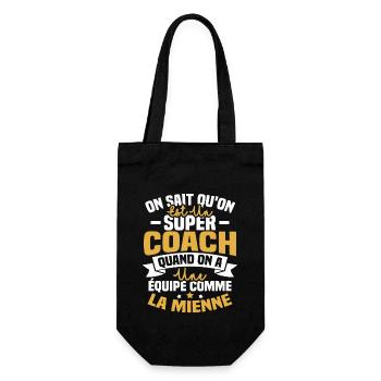 On sait qu'on est un super coach - Sac à bouteille - noir - Devant