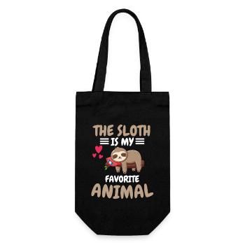 Favorite Animal Tropical Animal Gift Sloth - Gift Bag for Bottles - black - Front