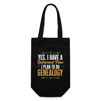 Genealogie Ahnenforschung Ahnenforscher - Geschenkbeutel für Flaschen - Schwarz - Vorne