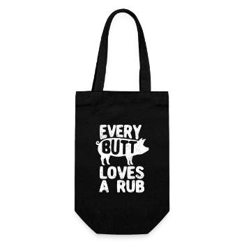 Every butt loves a Rub Smoked Meat Smoker - Gift Bag for Bottles - black - Front