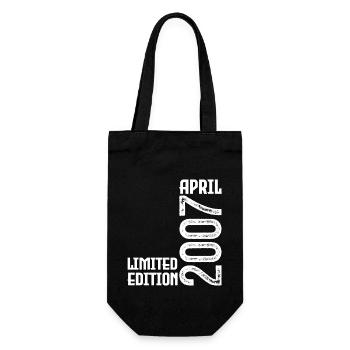 Cadeau Avril 2007. Anniversaire avril 2007. April. - Sac à bouteille - noir - Devant