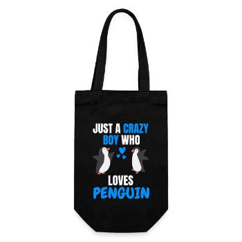 Crazy Boy Antarctica Animal Gift Penguin - Gift Bag for Bottles - black - Front
