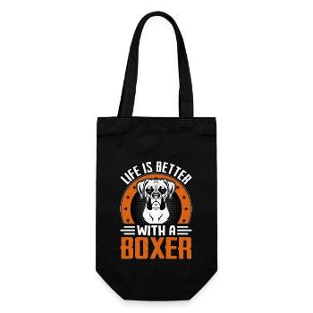 La vie est meilleure avec un boxeur - Sac à bouteille - noir - Devant