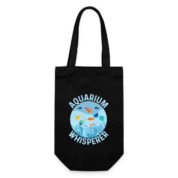 Aquarium Whisperer Aquarium Owner Fish Keeping - Gift Bag for Bottles - black - Front