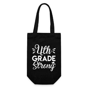 4th Grade Teacher 4th Grade Strong - Gift Bag for Bottles - black - Front