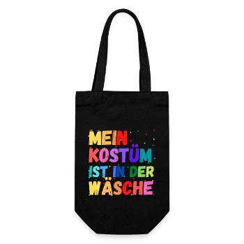 Mein Kostüm ist in der Wäscherei Carnival Party - Geschenkbeutel für Flaschen - Schwarz - Vorne