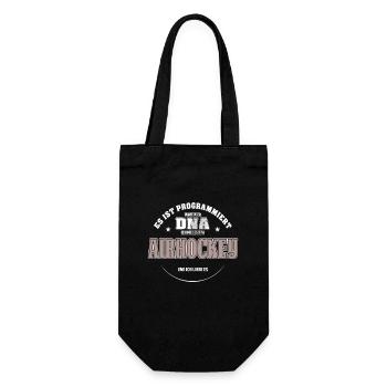 Es ist in meiner DNA ich muss zum AIRHOCKEY - Geschenkbeutel für Flaschen - Schwarz - Vorne