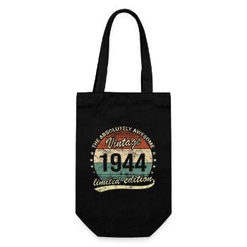 Awesome Since Vintage 1944 Retro Geburtstag Design - Geschenkbeutel für Flaschen - Schwarz - Vorne