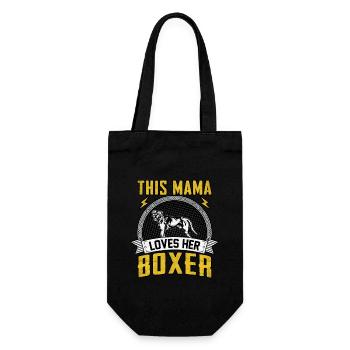 This mama loves her boxer - Gift Bag for Bottles - black - Front