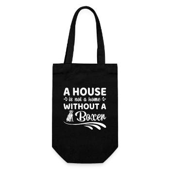 A house is not a home without a boxer - Gift Bag for Bottles - black - Front