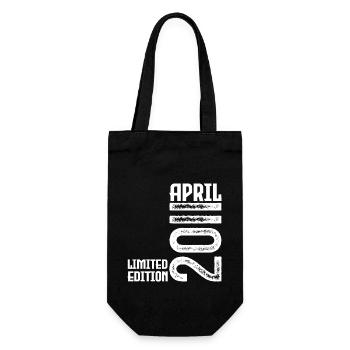Gift April 2011. Birthday April 2011. April. - Gift Bag for Bottles - black - Front