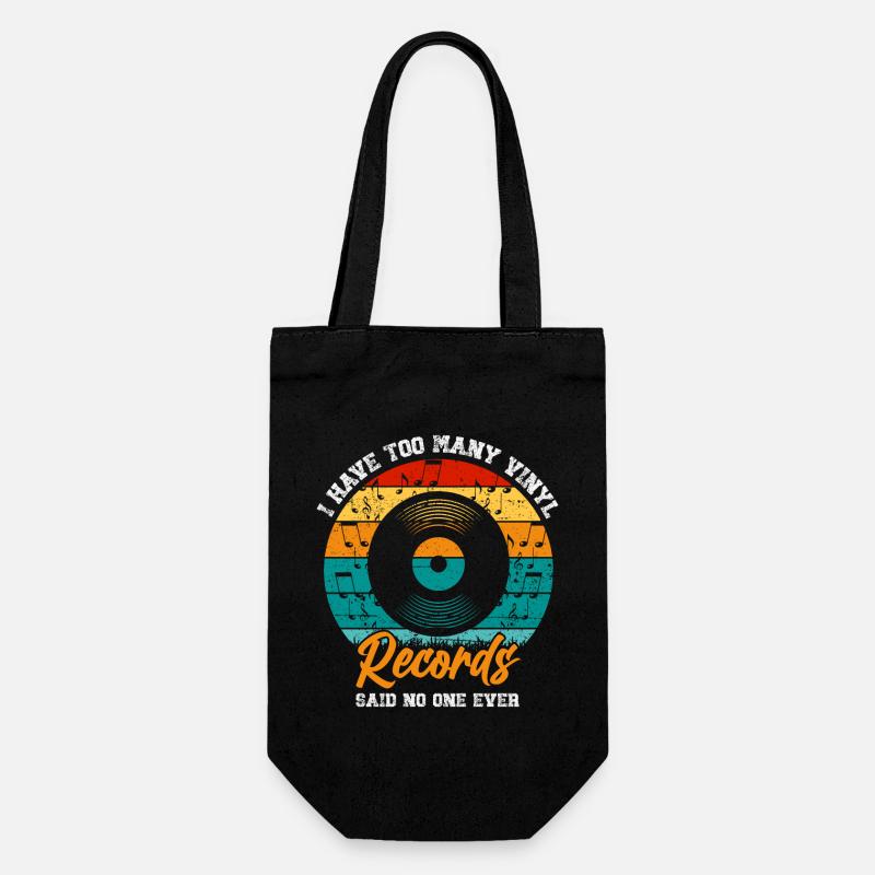Platine vinyle vinyle rétro collection - Sac à bouteille - noir