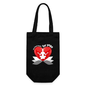 Yoga Namaste T-shirt with yoga design for yoga class - Gift Bag for Bottles - black - Front