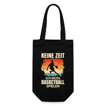 Basketballkorb Rucksack Basketball Court Geschenk - Geschenkbeutel für Flaschen - Schwarz - Vorne