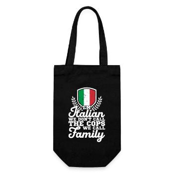 Italy Saying Homeland Rome Italian Flag - Gift Bag for Bottles - black - Front