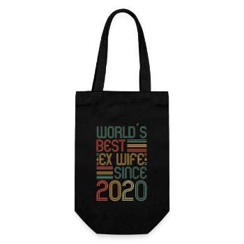 Worlds Best Ex Wife since 2020 Scheidungs - Geschenkbeutel für Flaschen - Schwarz - Vorne