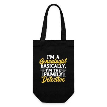 Généalogie Généalogie Généalogiste - Sac à bouteille - noir - Devant