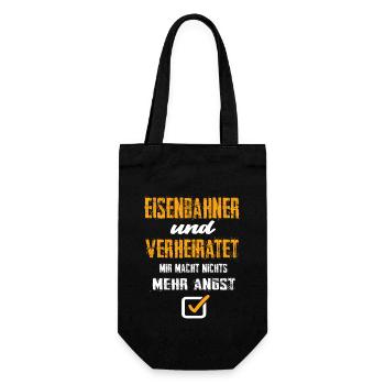 Eisenbahner - Geschenkbeutel für Flaschen - Schwarz - Vorne
