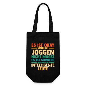 Läufer Joggen Laufen - Geschenkbeutel für Flaschen - Schwarz - Vorne