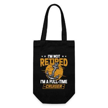 Retirement Cruising Cruiser Funny - Gift Bag for Bottles - black - Front