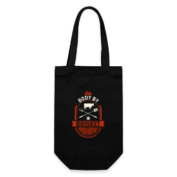 Body By Brisket BBQ Cookout Funny Grilling Meat - Sac à bouteille - noir - Devant