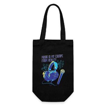Singer Band Singing Hobby Singer Singing Musicians - Gift Bag for Bottles - black - Front