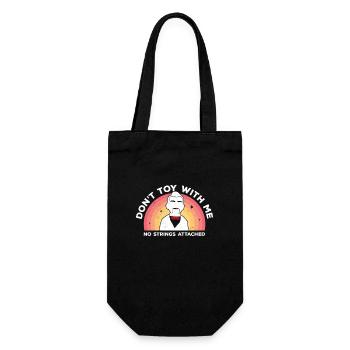 Cool ventriloquist dummy Don't Toy With Me - Gift Bag for Bottles - black - Front