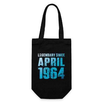 Legendary since April 1964 birthday present - Gift Bag for Bottles - black - Front