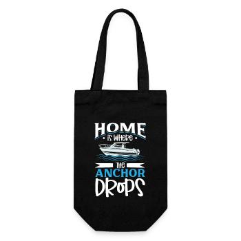 Boating Dad Boat Captain Pontoon Sailor Cruising - Gift Bag for Bottles - black - Front
