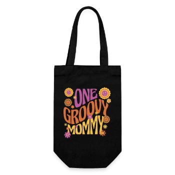 Une maman groovy, une maman géniale - Sac à bouteille - noir - Devant
